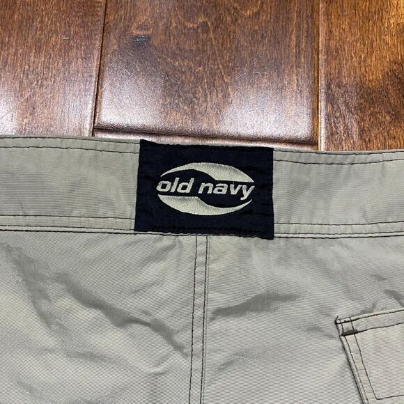 Old Navy Vintage Y2K Nylon Cargo Board Surf Trunks Shorts Khakis Men's Size XXL - Picture 6 of 9